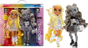 Rainbow High Shadow High Special Editon - Madison Twins Sunny & Luna - 2 Modepuppen mit gelben & grauen Designer-Mix & Match-Outfits mit Accessoires - Für Sammler und Kinder von 4-12 Jahren im Sale